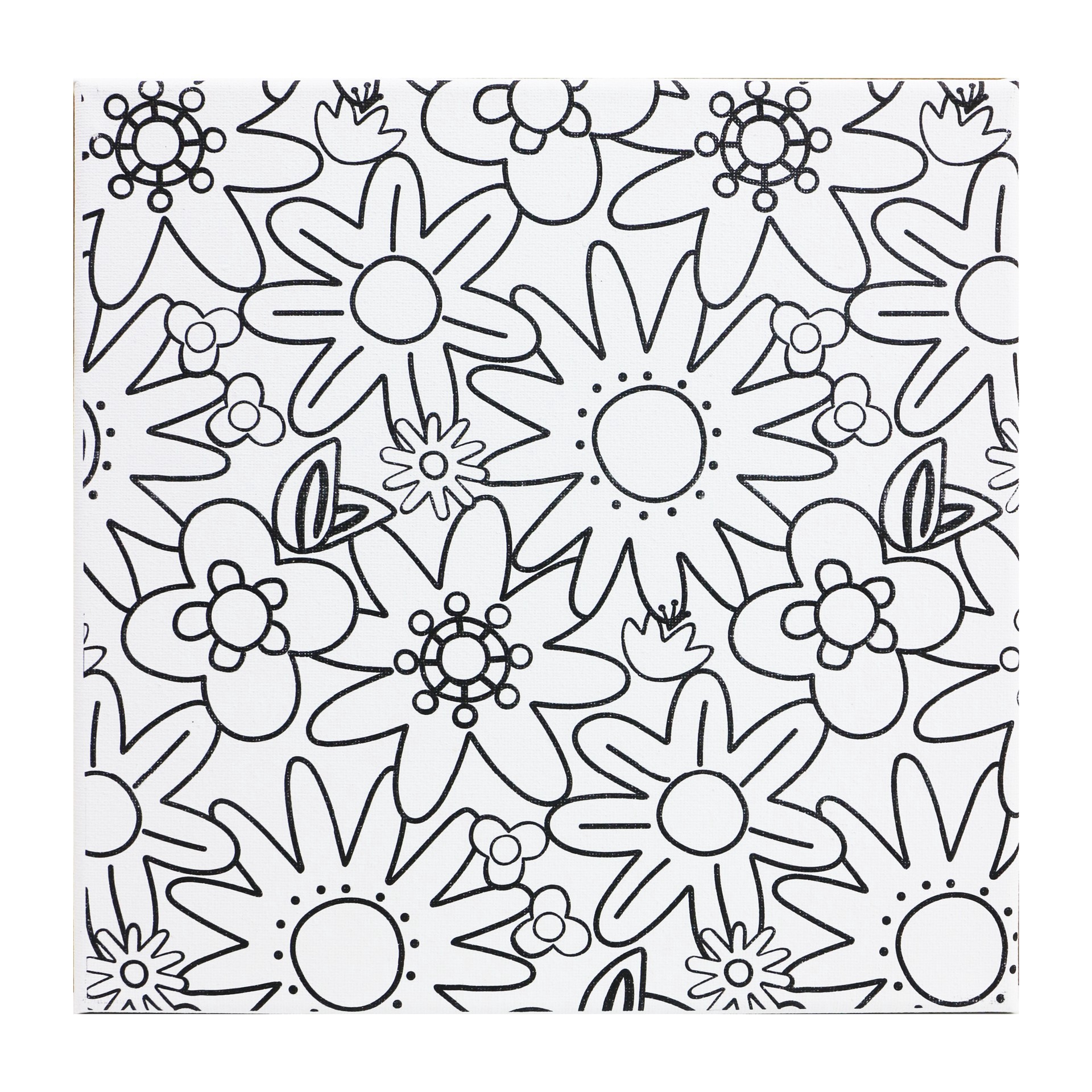 slide 3 of 5, Flowers Canvas Painting Kit By Creatology, 10 in x 10 in