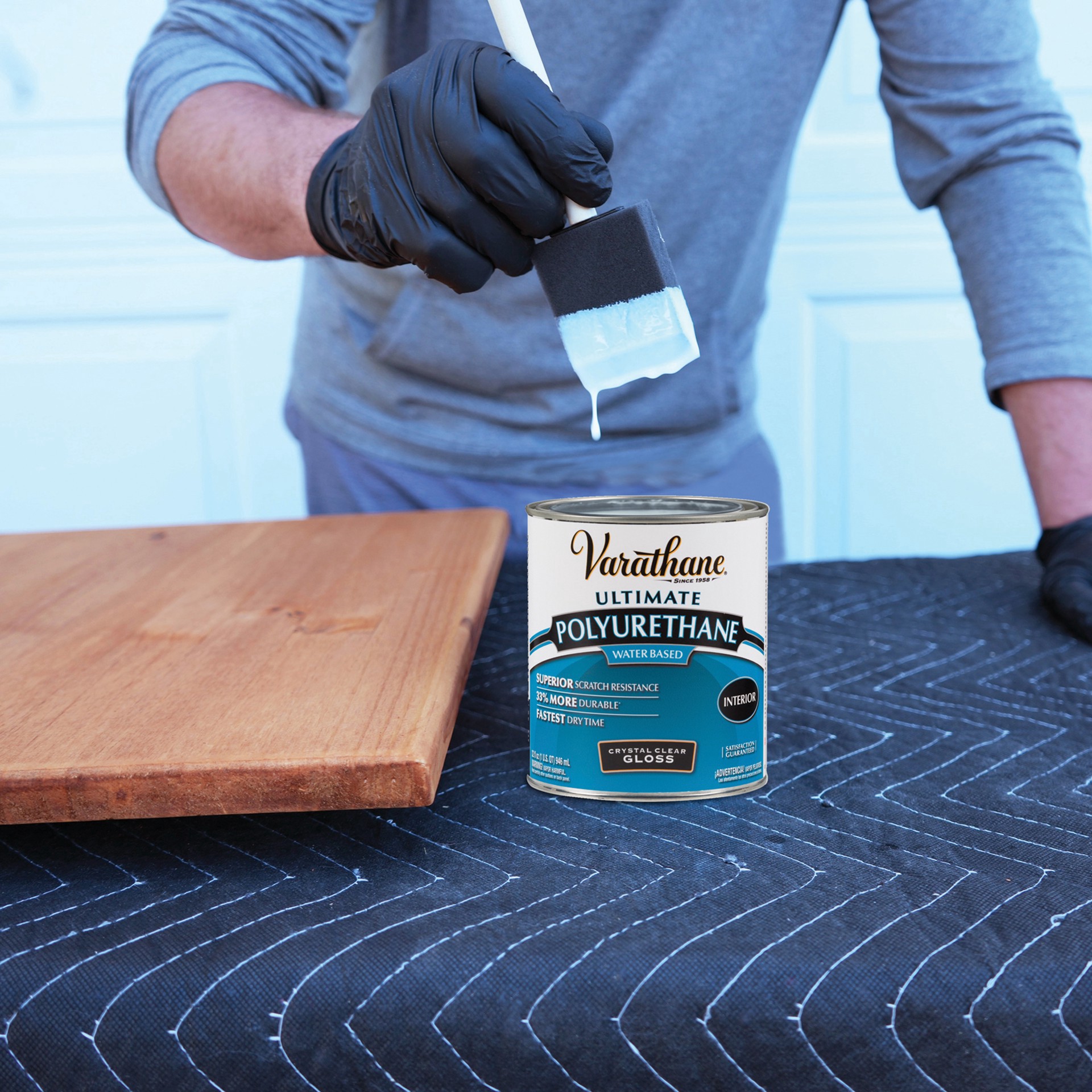 slide 2 of 3, Varathane 32oz. Crystal Clear Ultimate Water Bases Polyurethane, 32 oz