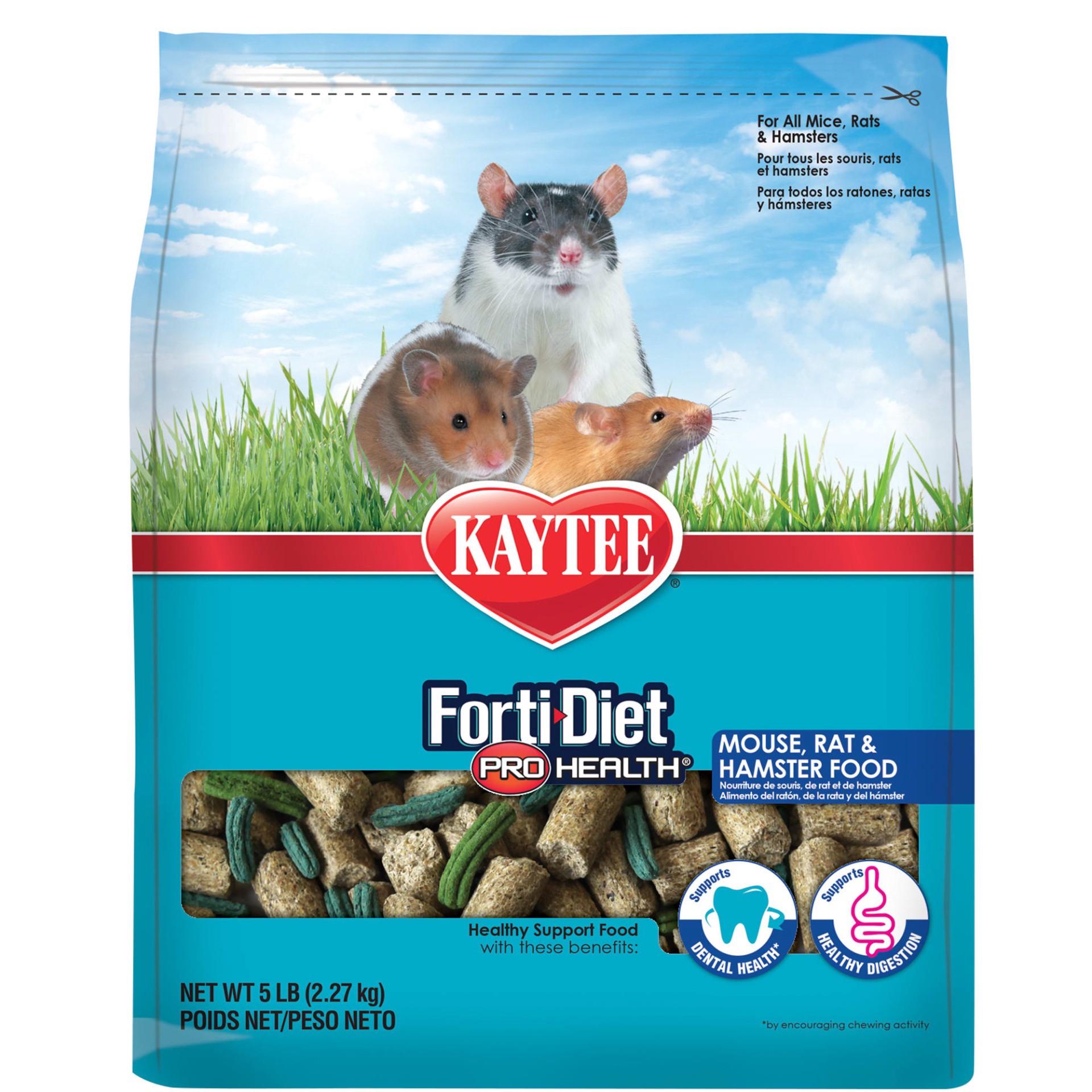 slide 1 of 1, Kaytee FortiDiet ProHealth Rat/Mouse Food, 5 lbs., 5.1 lb