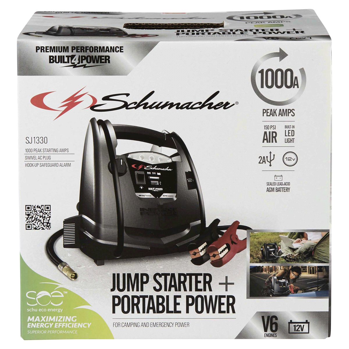 slide 1 of 5, Schumacher 1000A Jump Starter + Portable Power, 1 ct