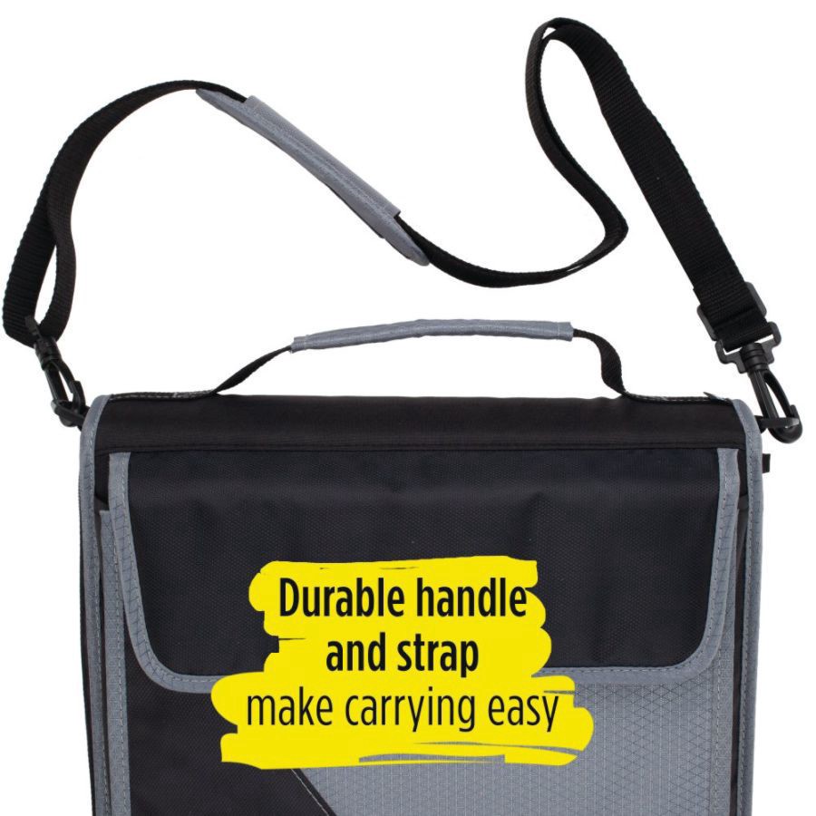 slide 2 of 5, Five Star Zipper Binder, Black/Gray, 3 in