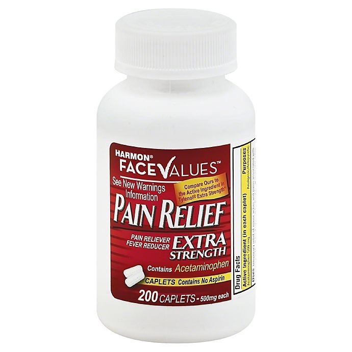 slide 1 of 1, Harmon Face Values Extra-Strength Pain Relief Caplets, 200 ct