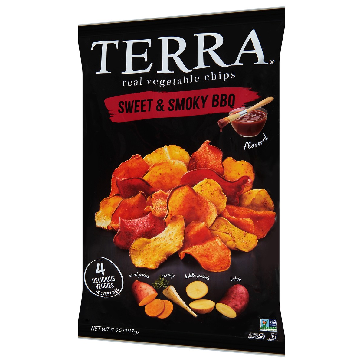slide 4 of 14, Terra Real Sweet & Smoky BBQ Vegetable Chips 5 oz, 5 ct