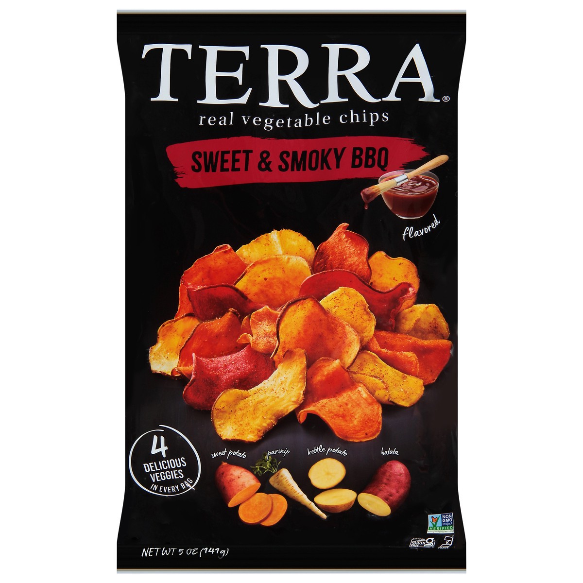 slide 11 of 14, Terra Real Sweet & Smoky BBQ Vegetable Chips 5 oz, 5 ct