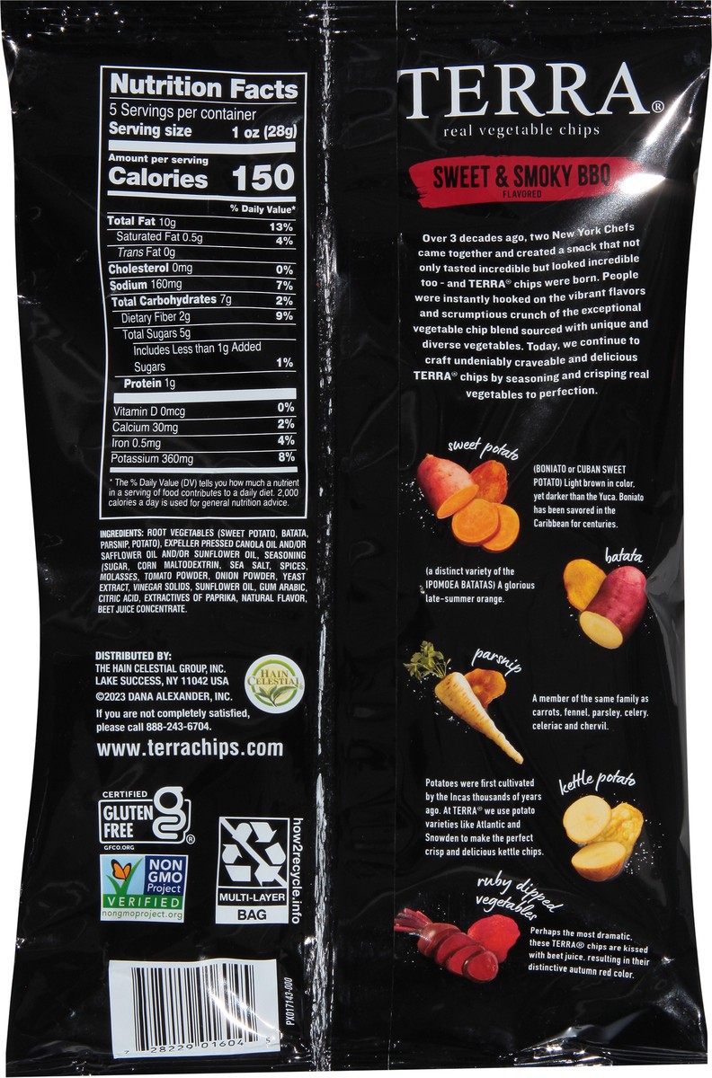 slide 2 of 14, Terra Real Sweet & Smoky BBQ Vegetable Chips 5 oz, 5 ct