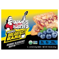 Dave's Killer Bread Boomin' Blueberry Muffin Naturally Flavored Organic Breakfast Bars, 5 Count