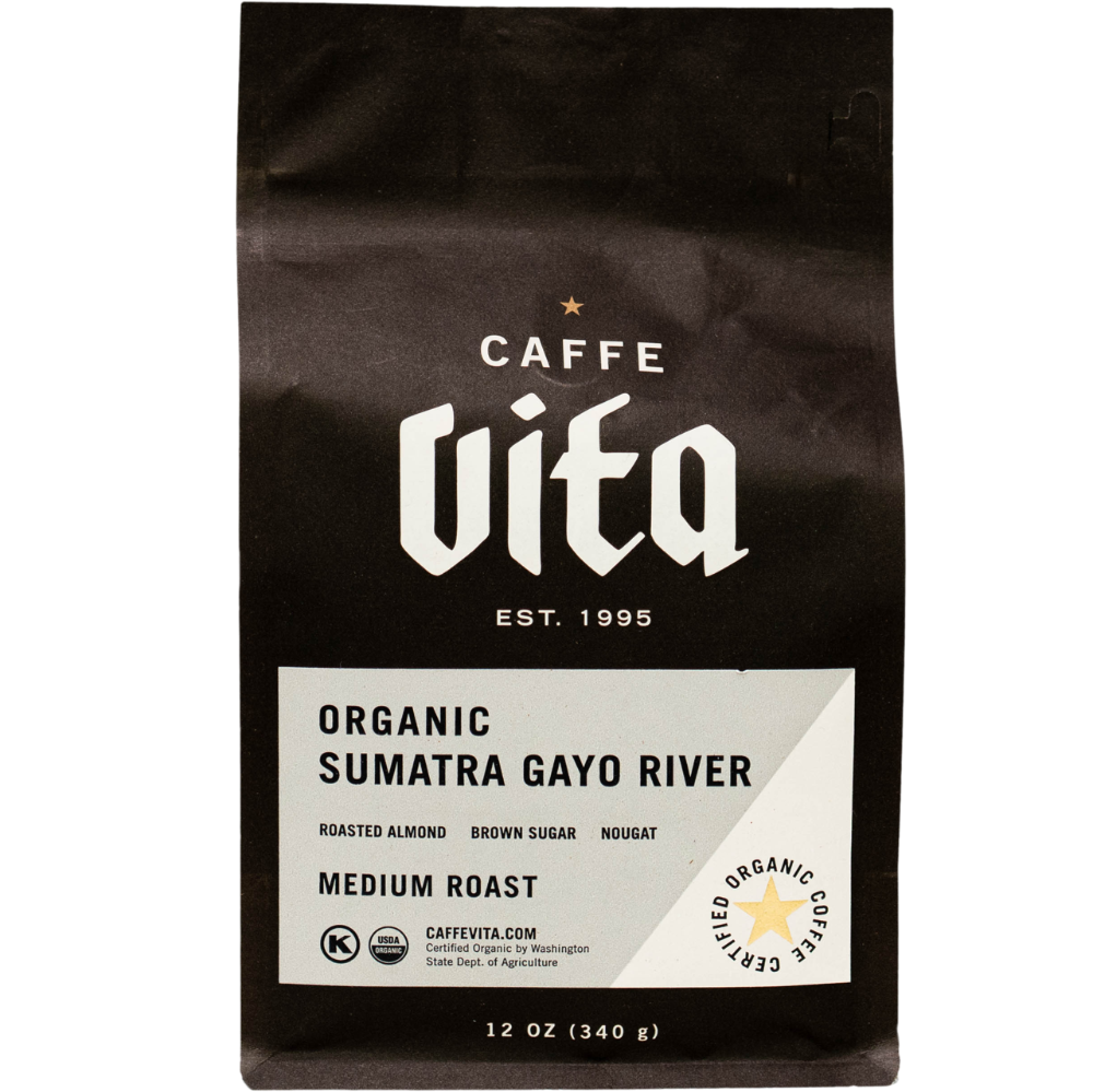 slide 1 of 1, Caffe Vita Coffee Caffe Vita Organic Sumatra Gayo River Medium Roast Coffee - 12 oz, 12 oz