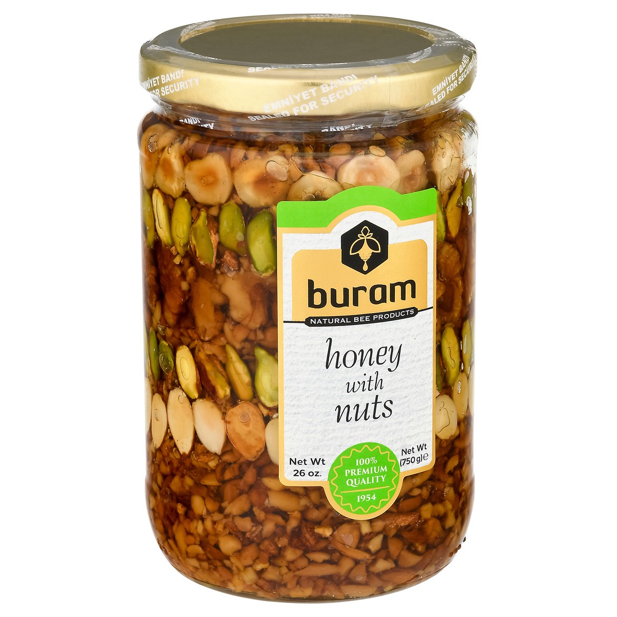 slide 2 of 13, Buram Honey with Nuts 26 oz, 26 oz
