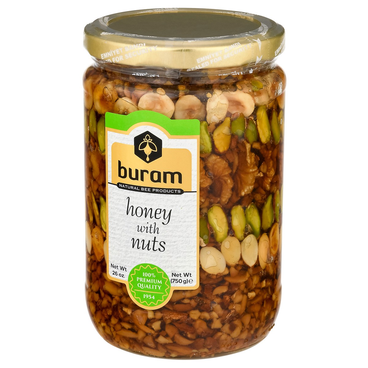 slide 5 of 13, Buram Honey with Nuts 26 oz, 26 oz