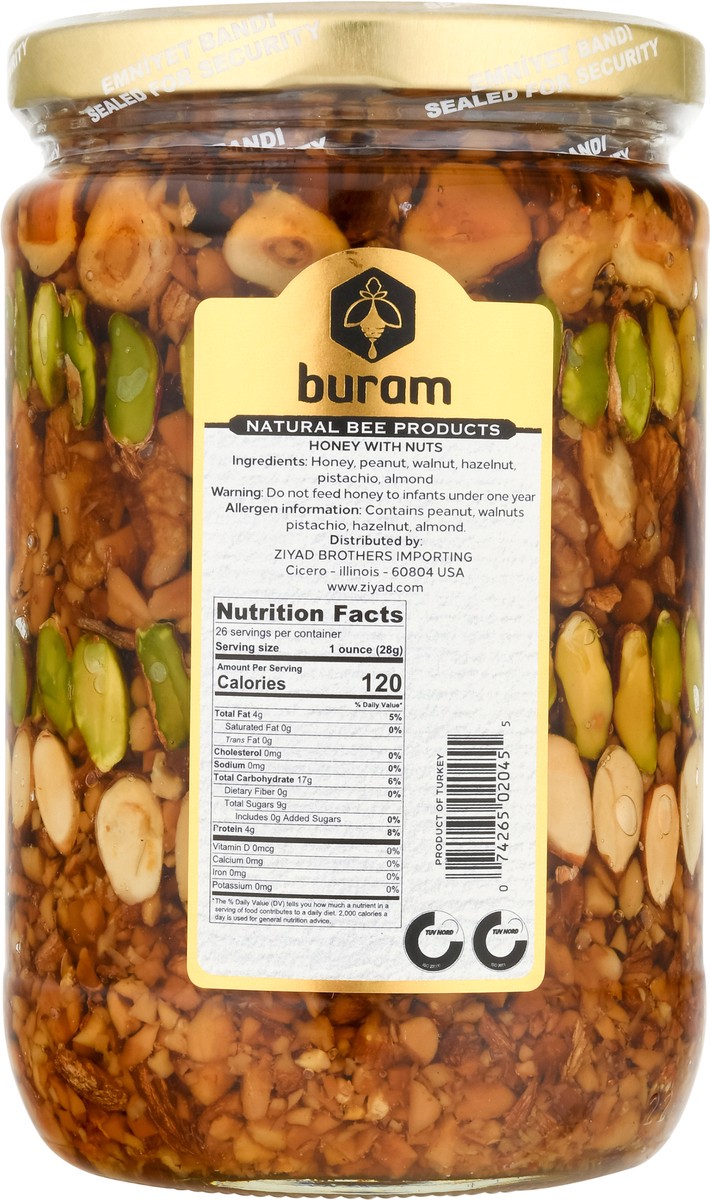 slide 8 of 13, Buram Honey with Nuts 26 oz, 26 oz