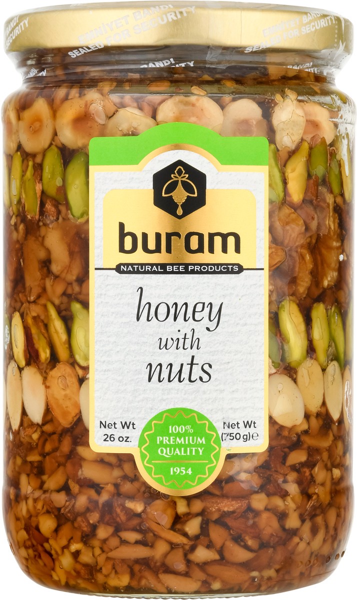 slide 11 of 13, Buram Honey with Nuts 26 oz, 26 oz