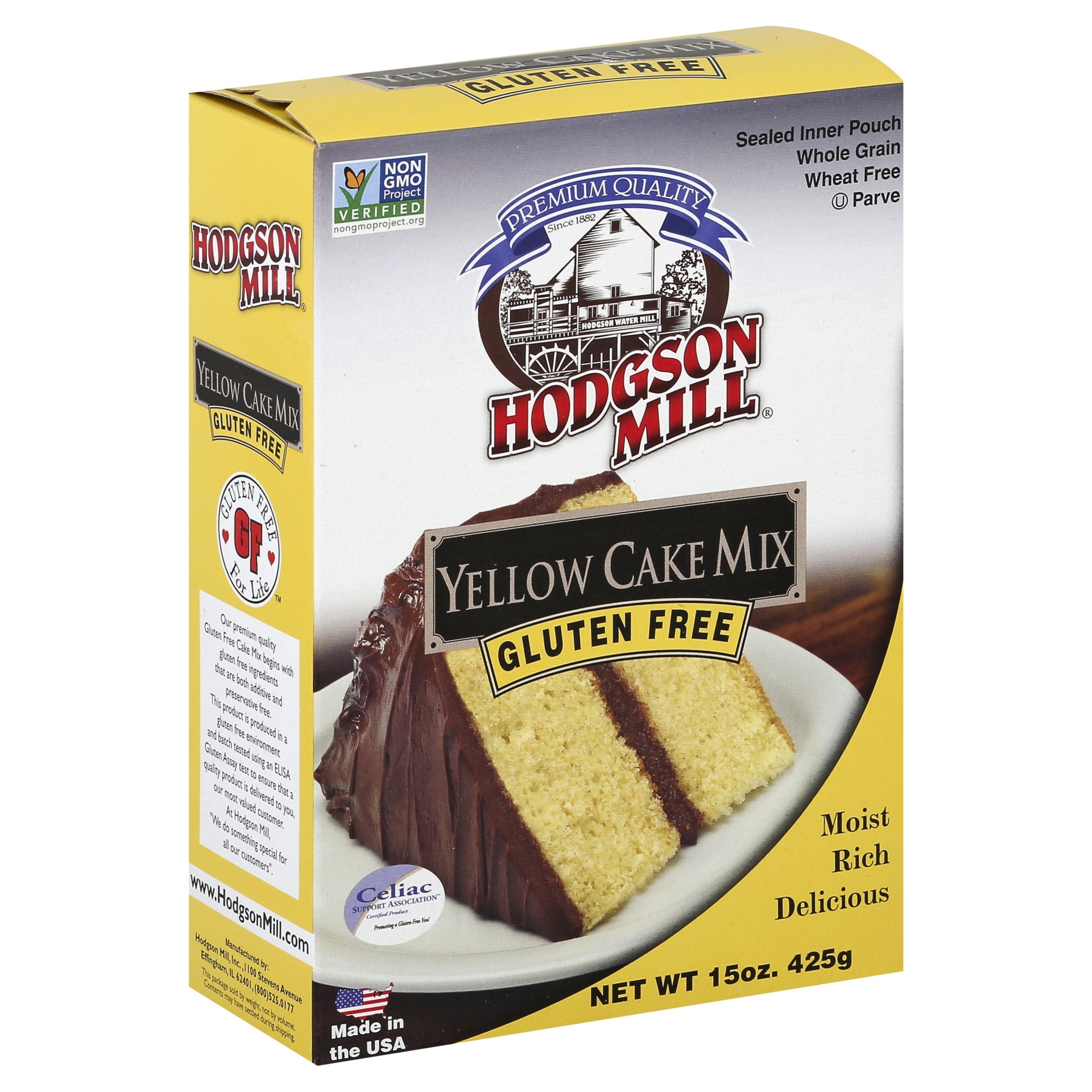 slide 1 of 4, Hodgson Mill Gluten Free Yellow Cake Mix, 15 oz