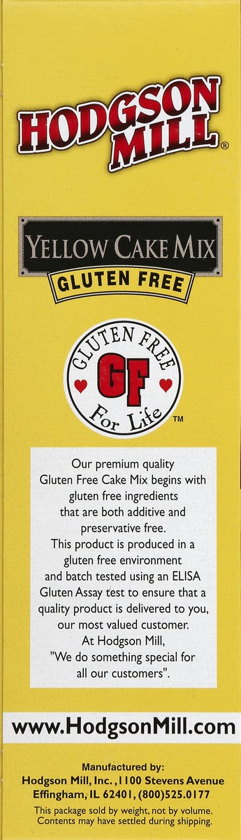 slide 4 of 4, Hodgson Mill Gluten Free Yellow Cake Mix, 15 oz