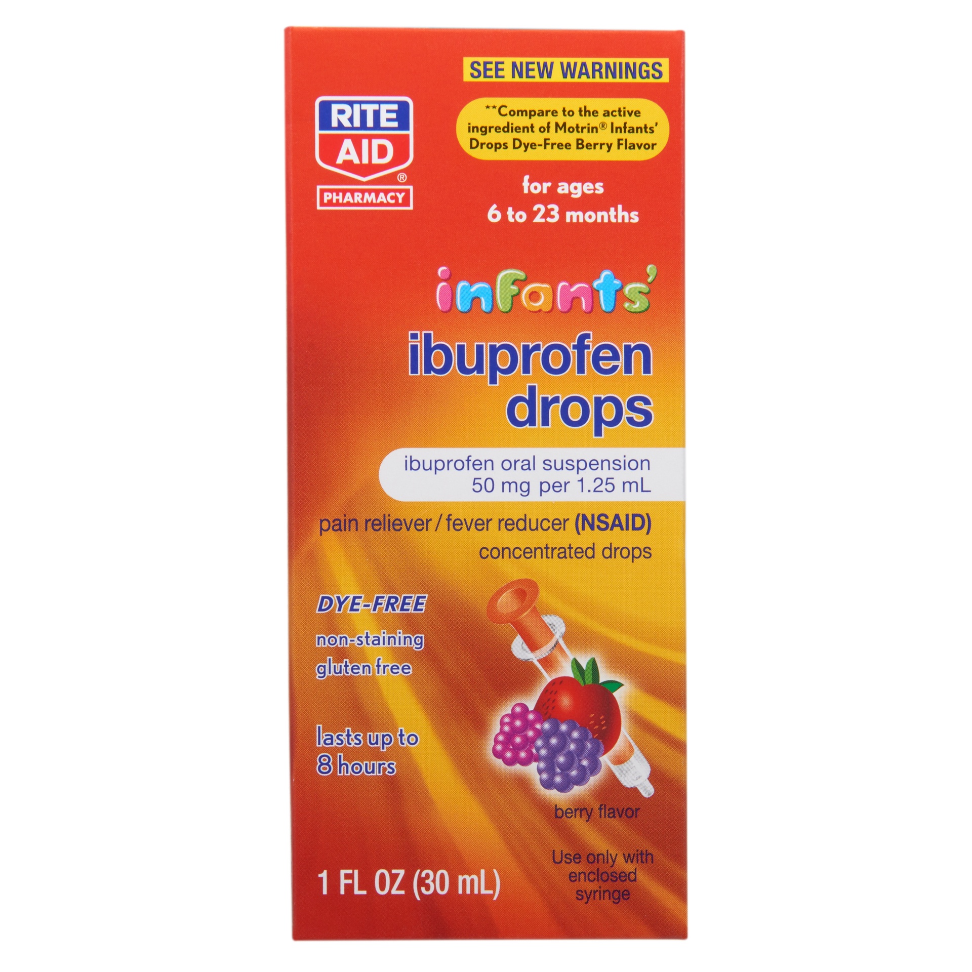 slide 1 of 5, Rite Aid Infants' Ibuprofen Drops, 50mg, 1 fl oz