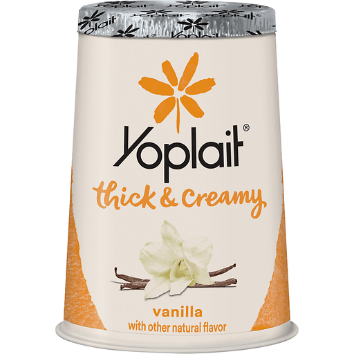 slide 1 of 5, Yoplait Thick & Creamy Vanilla Lowfat Yogurt Cup, 6 oz