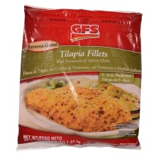 slide 1 of 1, GFS Breaded Parmesan Tilapia Fillets, 53.28 oz