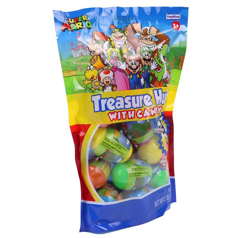 slide 2 of 7, Mario Super Mario Treasure Egg Hunt - 16ct/2.82oz, 16 ct; 2.82 oz