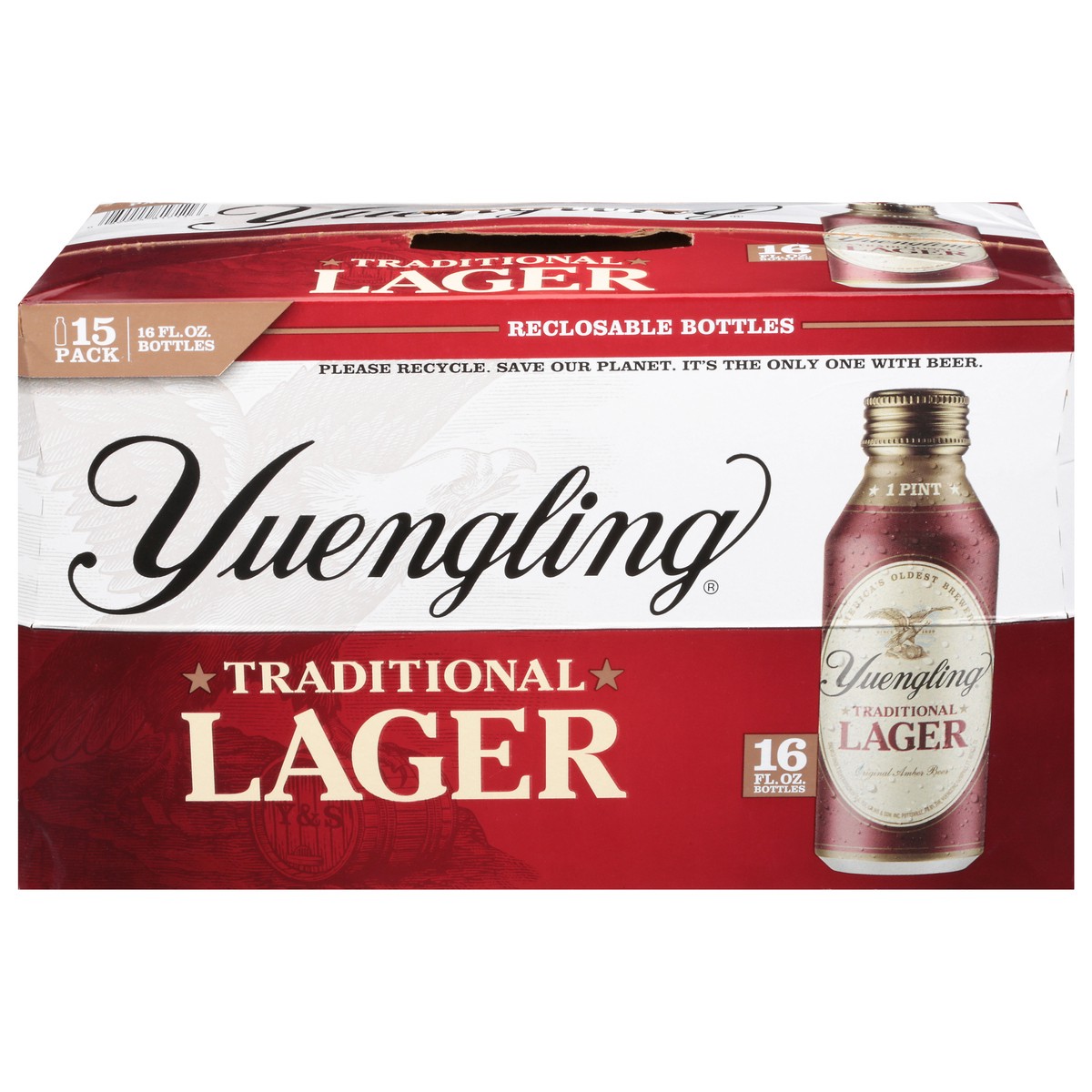 Yuengling 15 Pack Traditional Lager Beer 15 16 fl oz Bottles 15 ct