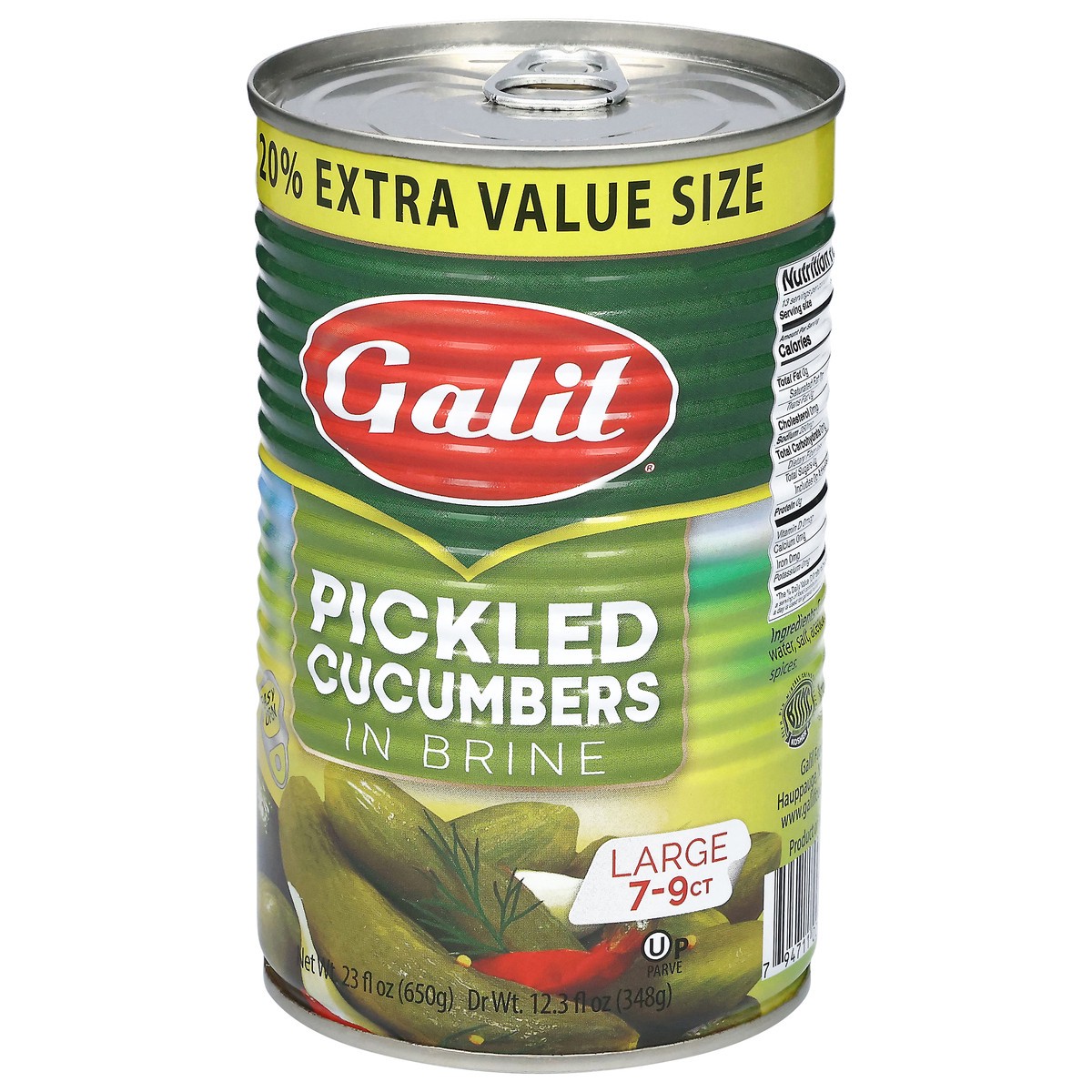 slide 12 of 14, Galil Large Pickled Cucumbers in Brine Extra Value Size 23 fl oz, 23 fl oz