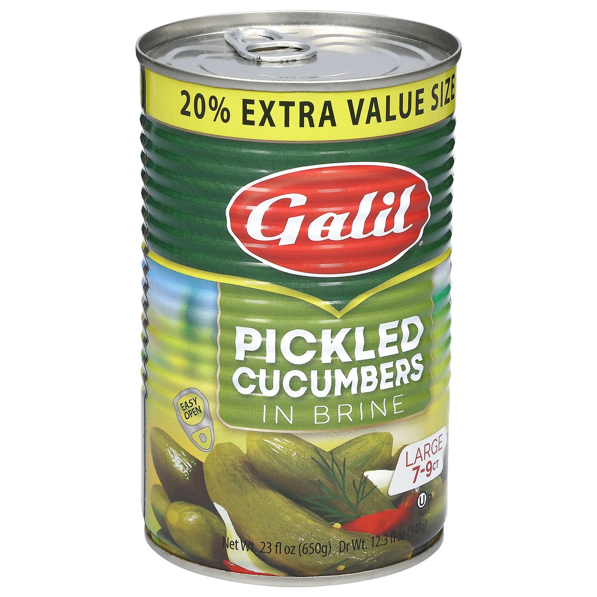 slide 7 of 14, Galil Large Pickled Cucumbers in Brine Extra Value Size 23 fl oz, 23 fl oz