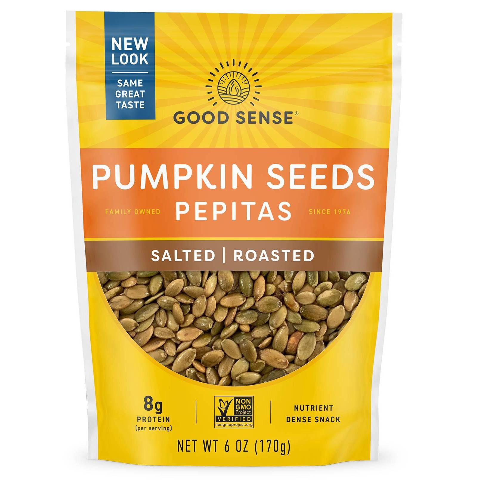 slide 1 of 3, Good Sense Shelled Roasted & Salted Pumpkin Seeds 6 oz, 6 oz