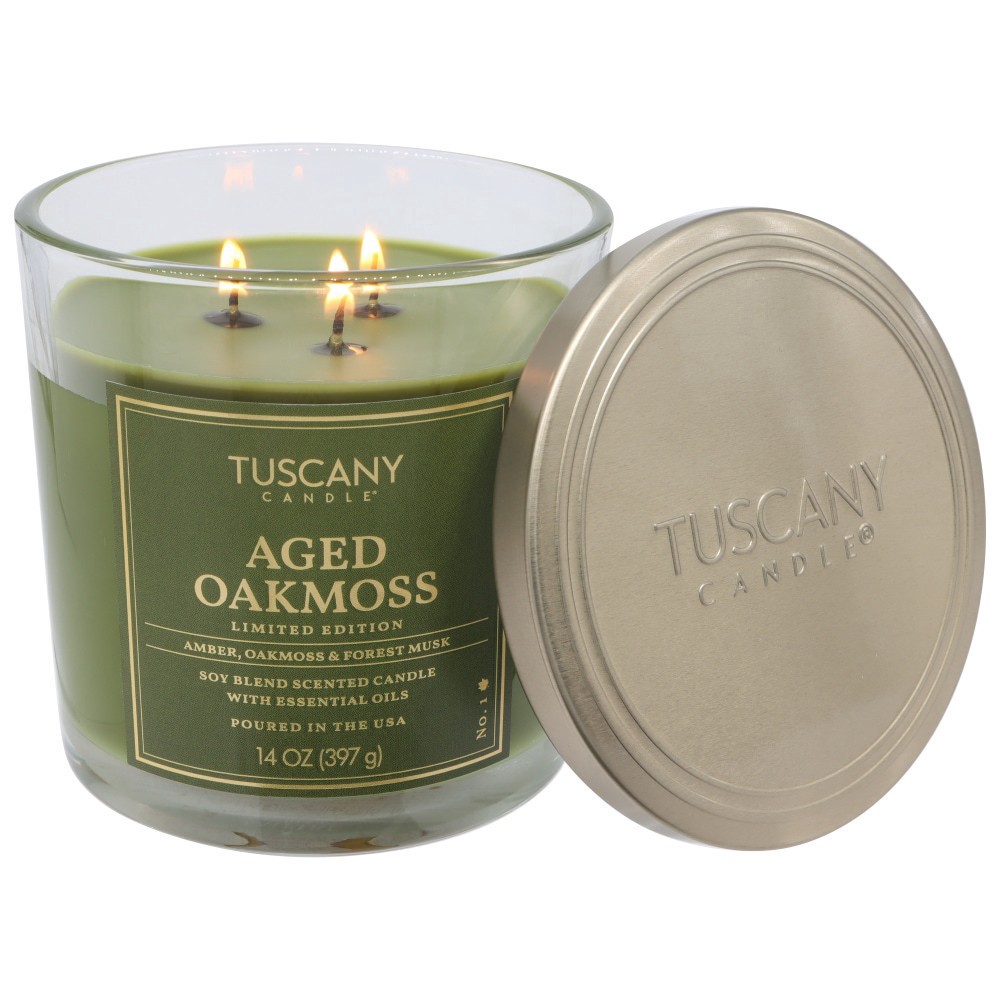 slide 2 of 2, Tuscany Candle® Limited Edition Aged Oakmoss Jar Candle, 14 oz