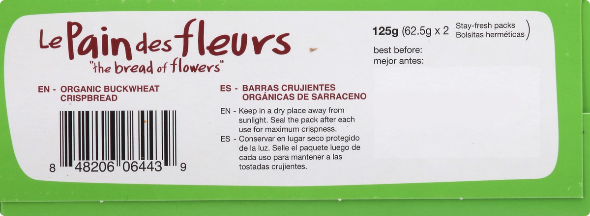 slide 9 of 13, Le Pain Des Fleurs Buckwheat Le Pain Crispbread, 4.41 oz