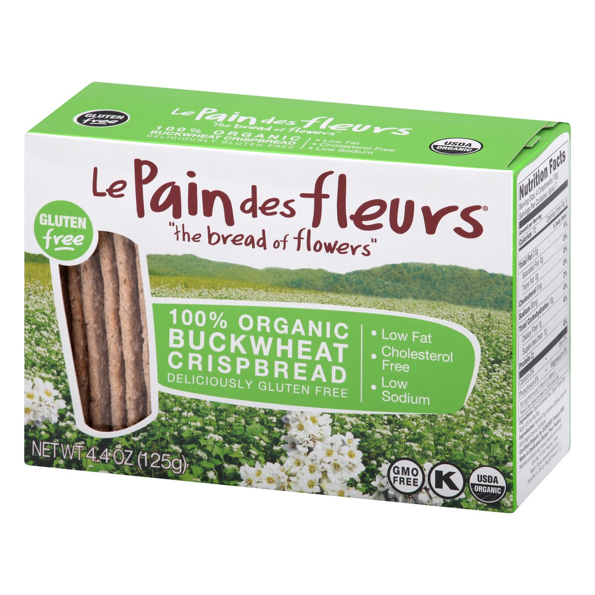 slide 8 of 13, Le Pain Des Fleurs Buckwheat Le Pain Crispbread, 4.41 oz