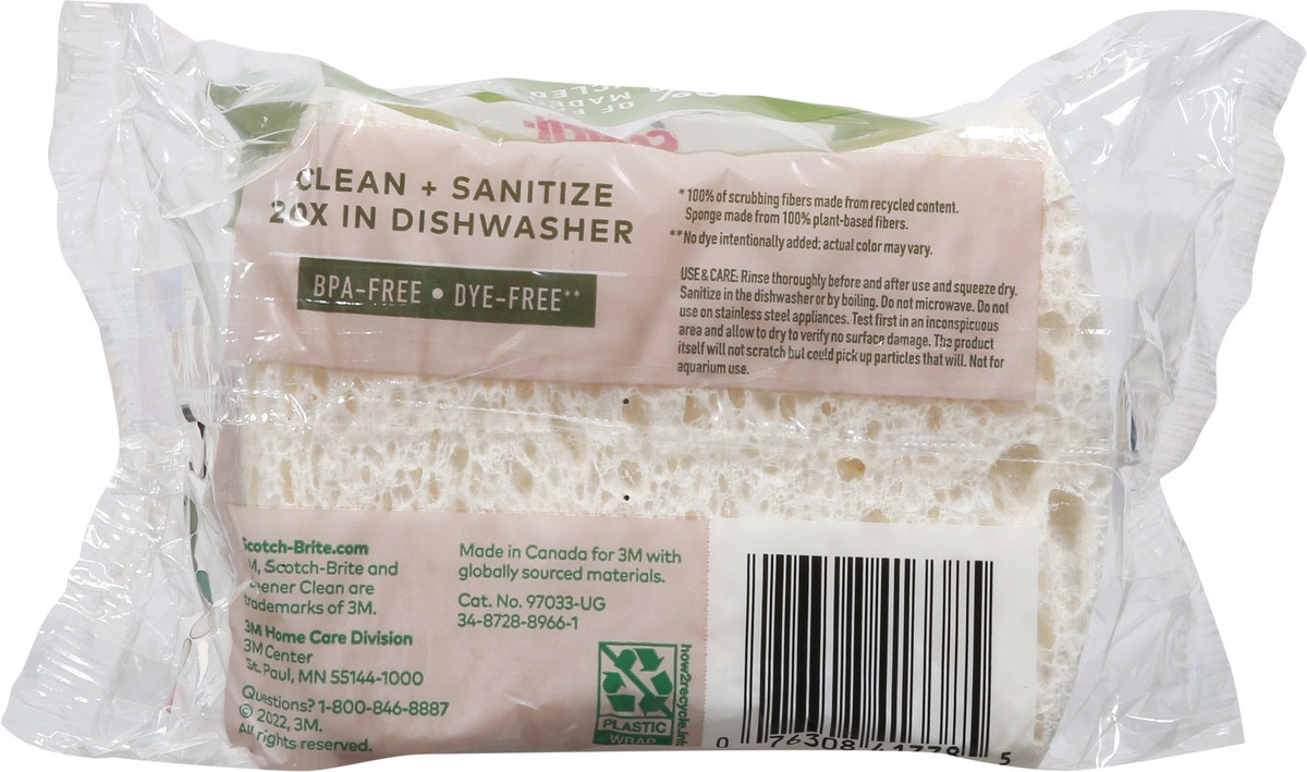 slide 3 of 9, Scotch-Brite Greener Clean Non-Scratch Scrub Sponges 3 Each, 3 ct