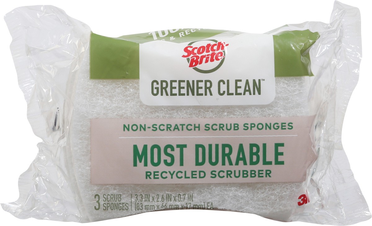 slide 4 of 9, Scotch-Brite Greener Clean Non-Scratch Scrub Sponges 3 Each, 3 ct