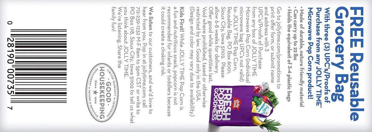 slide 3 of 7, Jolly Time Simply Popped Microwave Sea Salt Popcorn - 6 ct, 6 ct