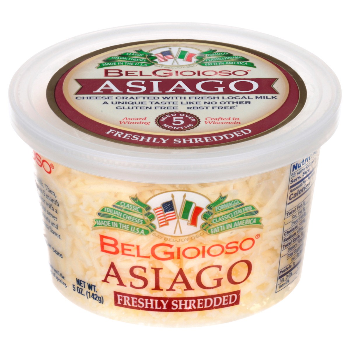 slide 6 of 14, BelGioioso Shredded Asiago, 5 oz