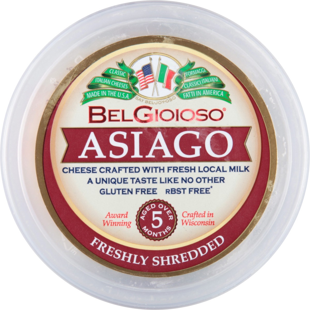 slide 10 of 14, BelGioioso Shredded Asiago, 5 oz