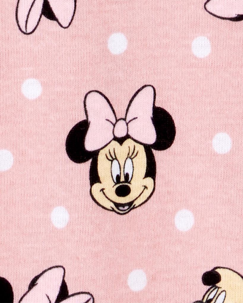 slide 2 of 2, Carter's Toddler Minnie Mouse Print Cotton Blend 2-Piece Pajamas Pink 3T, 1 ct