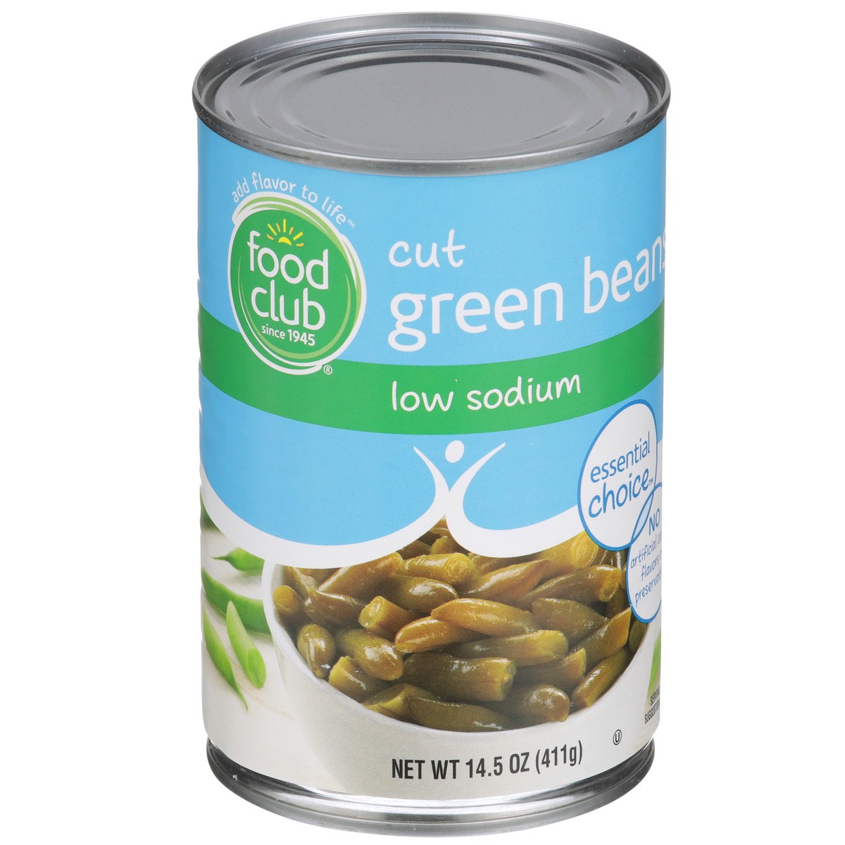 slide 3 of 9, Food Club Low Sodium Cut Green Beans, 14.5 oz