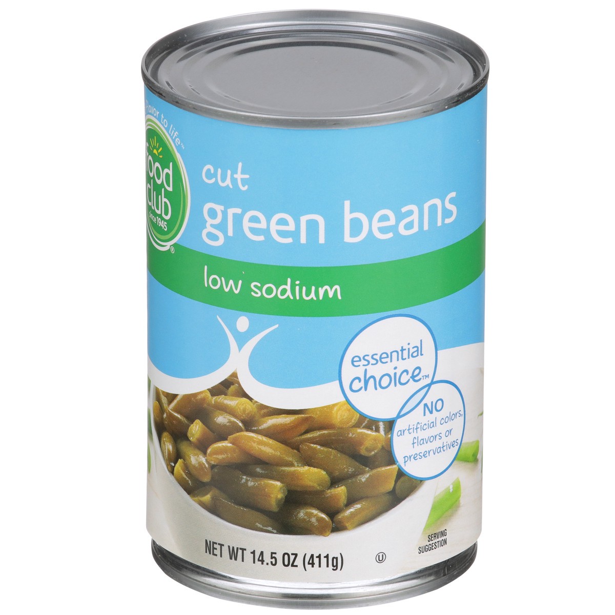 slide 4 of 9, Food Club Low Sodium Cut Green Beans, 14.5 oz