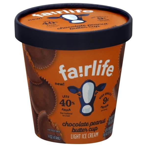 slide 1 of 1, fairlife Chocolate Peanut Butter Light Ice Cream, 14 oz