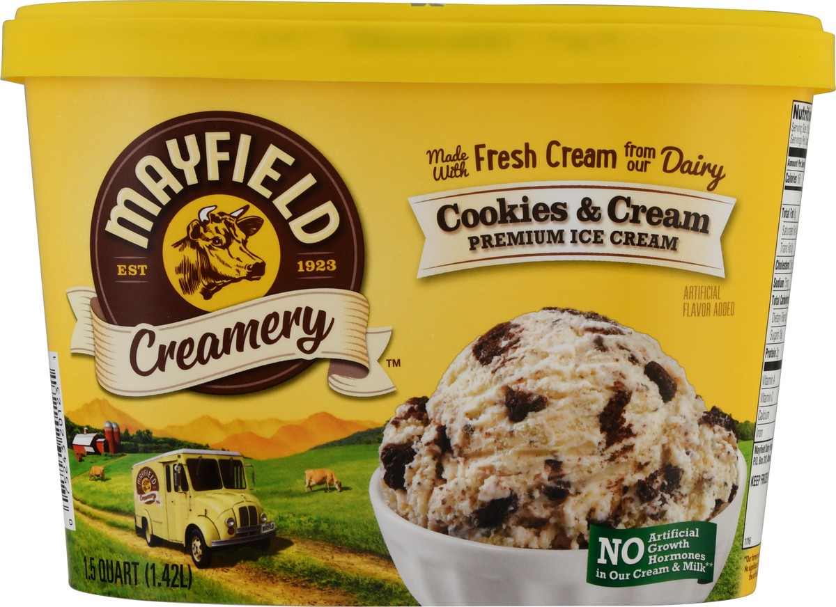 slide 5 of 9, Mayfield Cookies and Cream Ice Cream Tub - 1.5 Quart, 1.5 qt