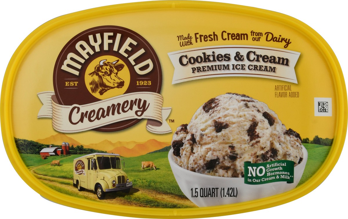 slide 8 of 9, Mayfield Cookies and Cream Ice Cream Tub - 1.5 Quart, 1.5 qt