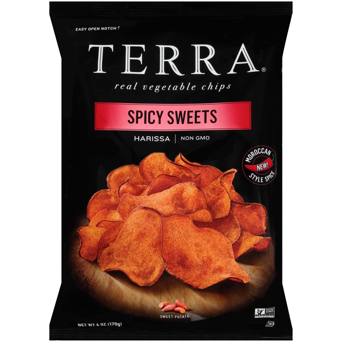 slide 7 of 9, Terra Spicy Sweets Real Vegetable Chips 6 oz. Bag, 6 oz