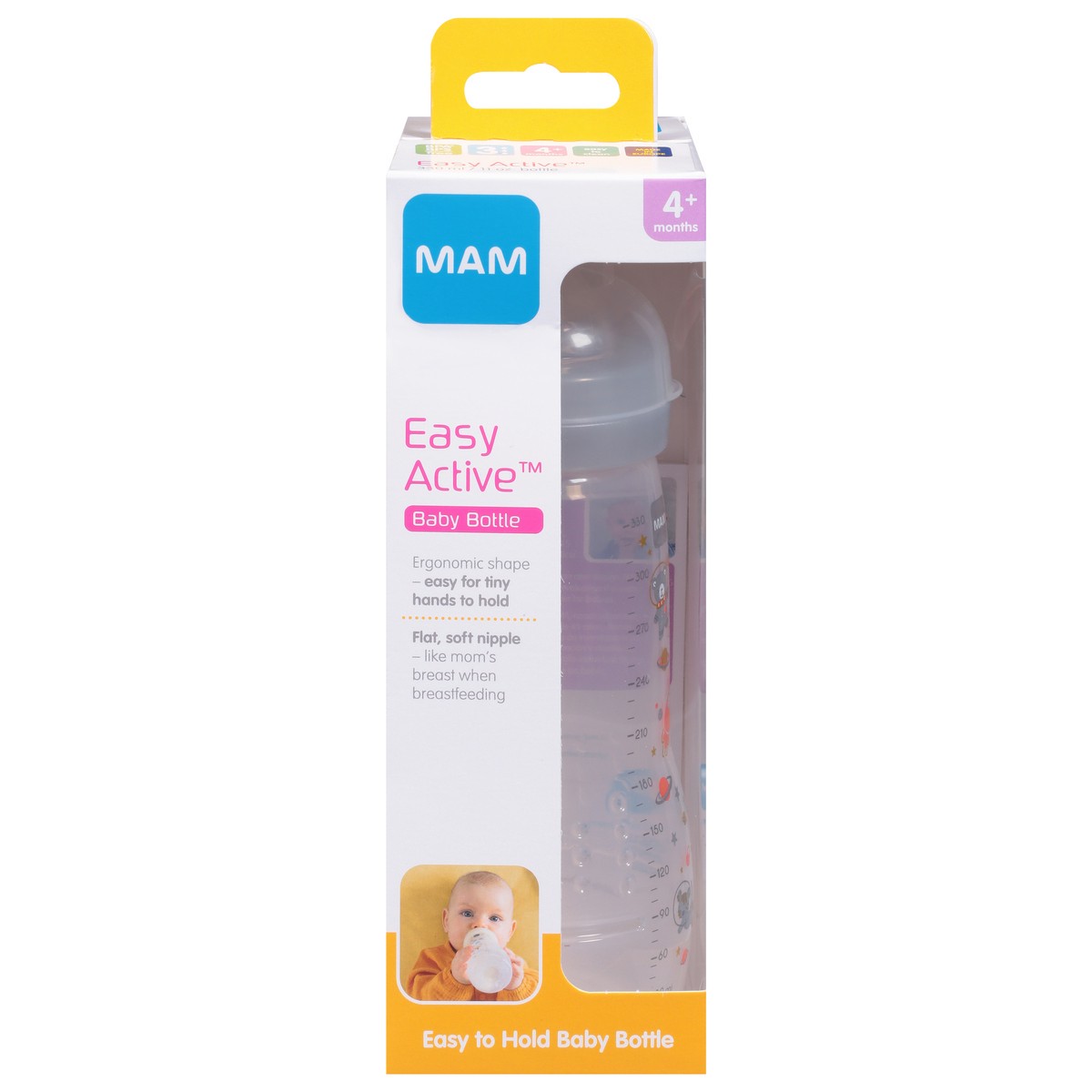 slide 1 of 9, MAM Easy Active 4+ Months Baby Bottle 1 ea, 1 ct