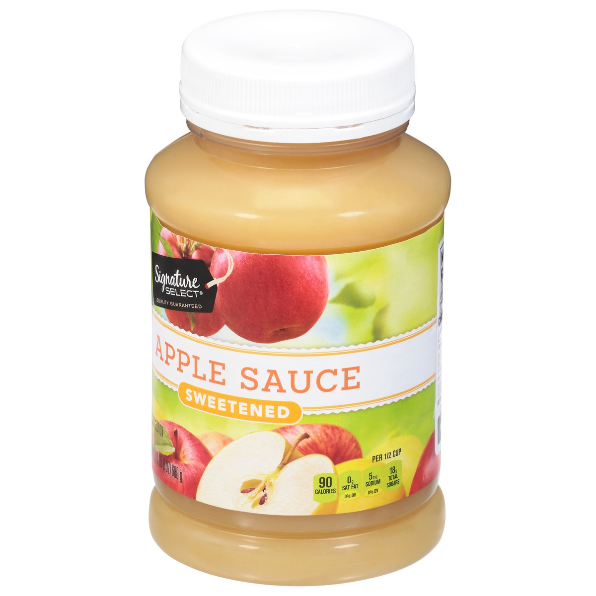 slide 9 of 13, Signature Select Sweetened Apple Sauce 24 oz, 24 oz