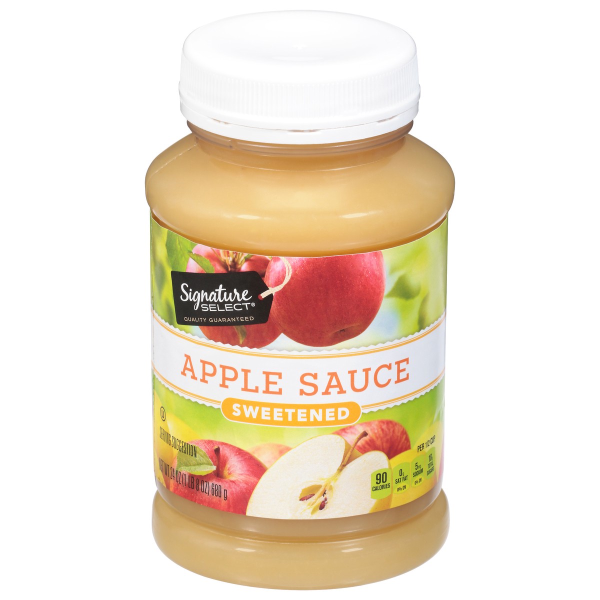 slide 7 of 13, Signature Select Sweetened Apple Sauce 24 oz, 24 oz