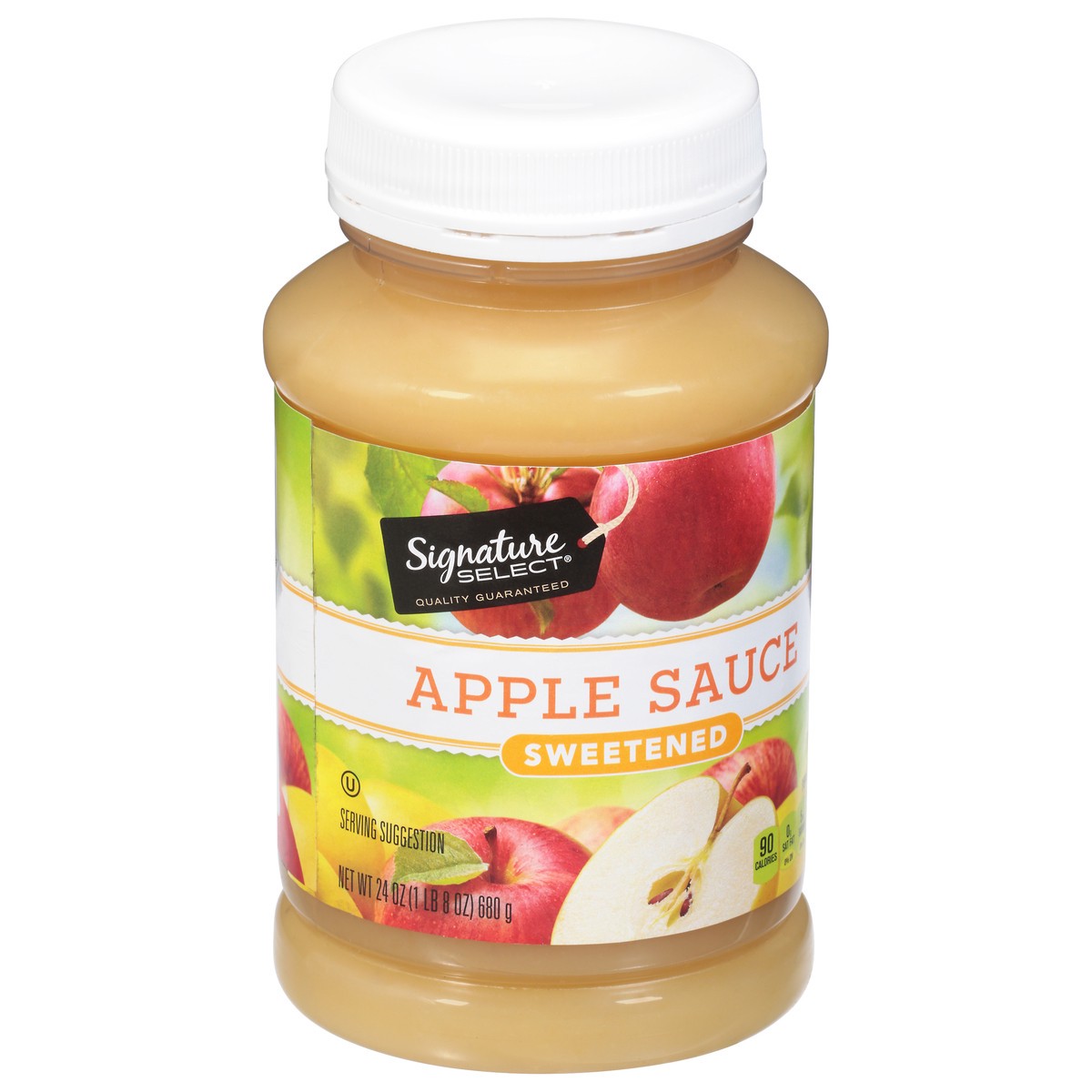 slide 6 of 13, Signature Select Sweetened Apple Sauce 24 oz, 24 oz