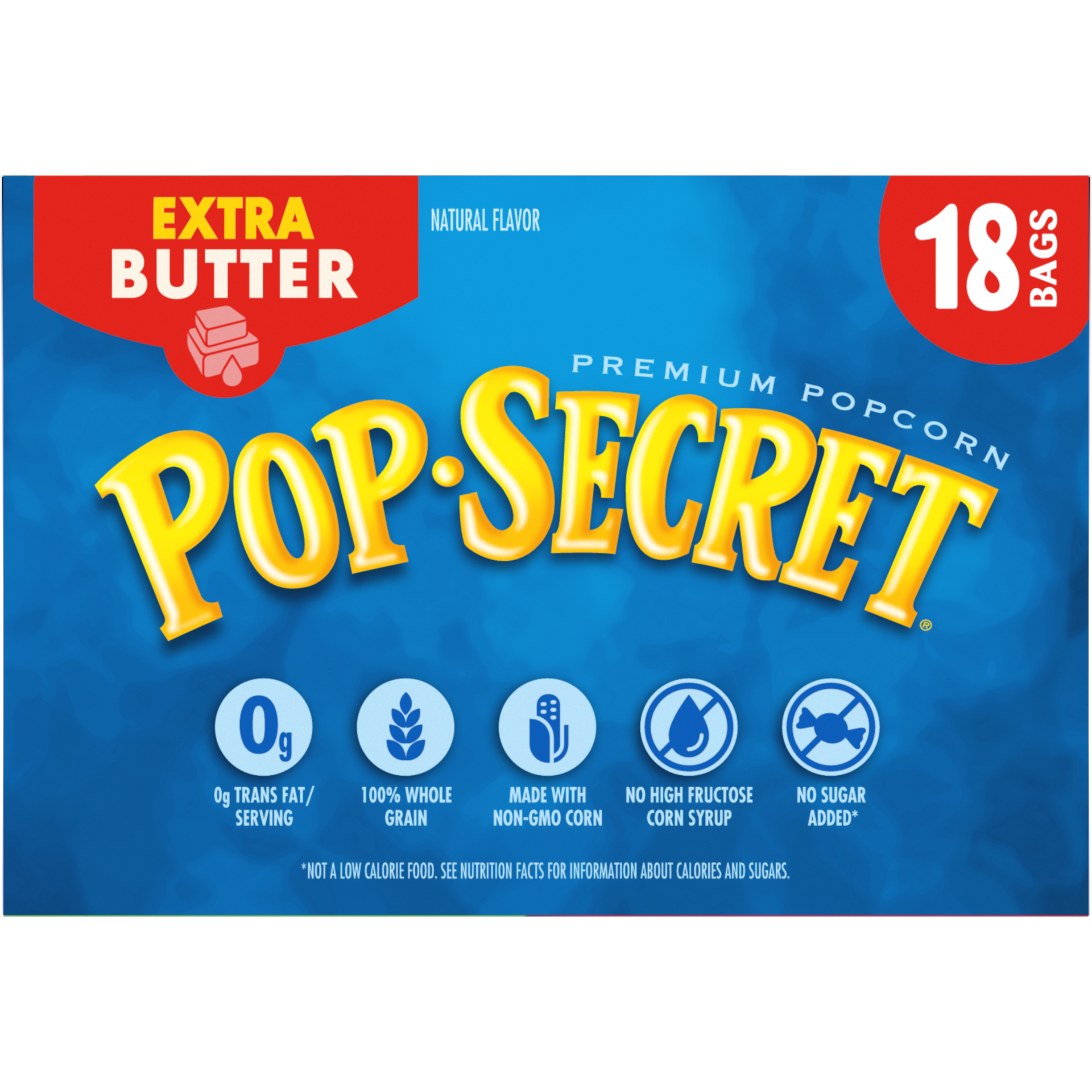 slide 2 of 5, Pop-Secret Extra Butter Microwave Popcorn, 18 ct 3 oz Bags, 54 oz