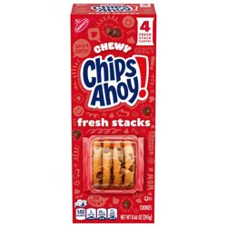 CHIPS AHOY! Fresh Stacks Chewy Chocolate Chip Cookies, Travel Snacks, 8.66 oz (4 Multi Snack Packs)