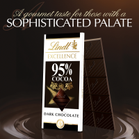 slide 10 of 27, Lindt EXCELLENCE 95% Cocoa Dark Chocolate Candy Bar, Dark Chocolate Candy, 2.8 oz