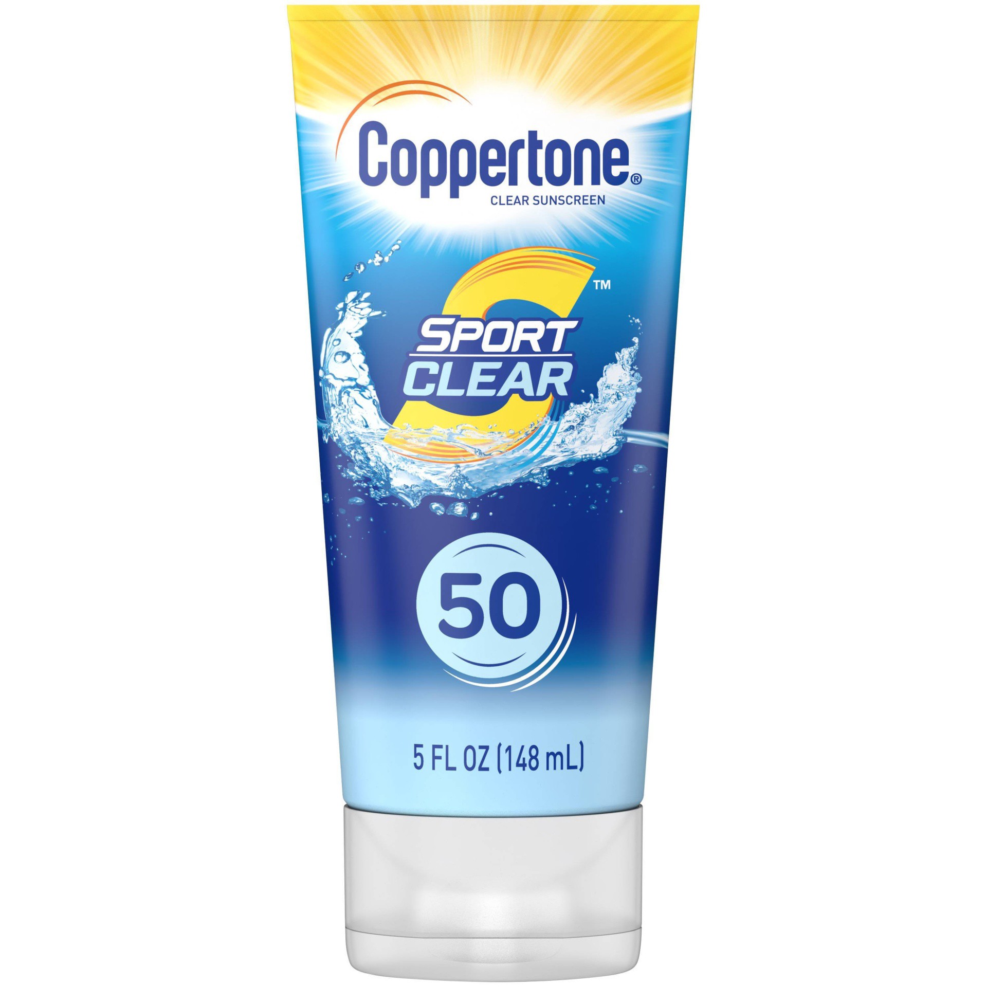 slide 1 of 5, Coppertone Broad Spectrum SPF 50 Clear Sunscreen 5 oz, 5 oz