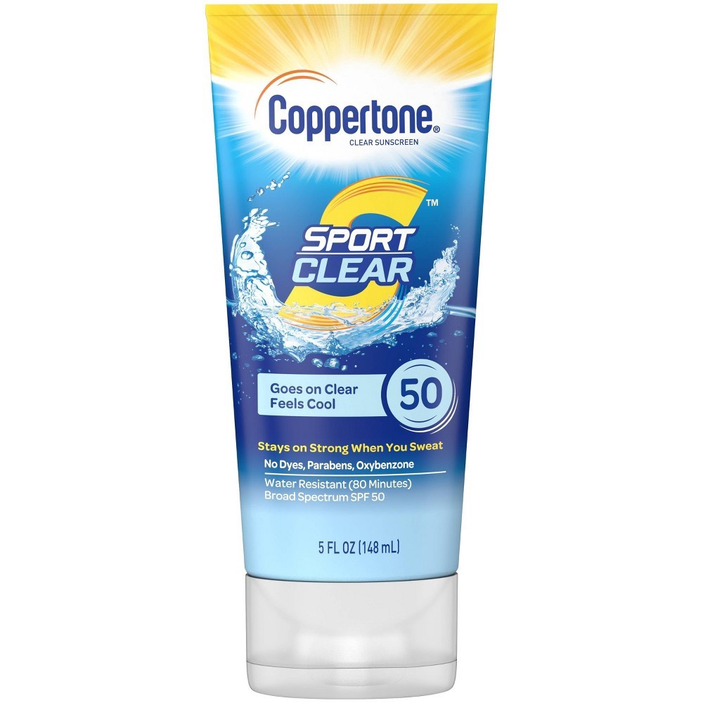 slide 5 of 5, Coppertone Broad Spectrum SPF 50 Clear Sunscreen 5 oz, 5 oz