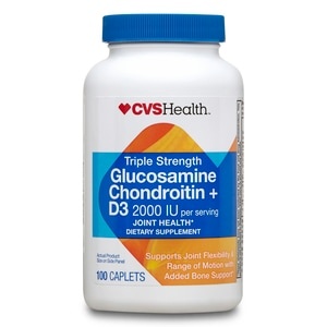 slide 1 of 1, CVS Health Glucosamine Chondroitin With Vitamin D3 Caplets, 100 ct